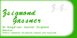 zsigmond gassner business card